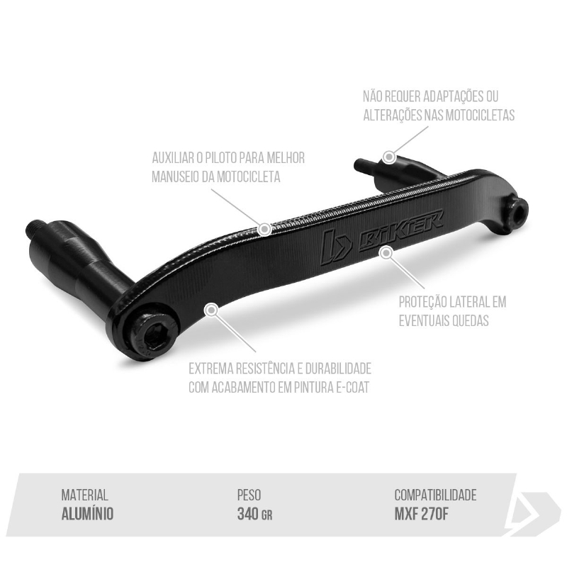 SUPORTE/ALA LATERAL MXF 270F BIKER - PRETO